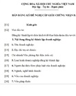 Bản đăng ký/đề nghị cấp Giấy chứng nhận đầu tư 